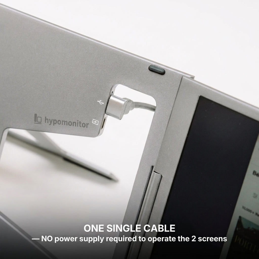 Hypo Dual Monitor cable connection to the screens